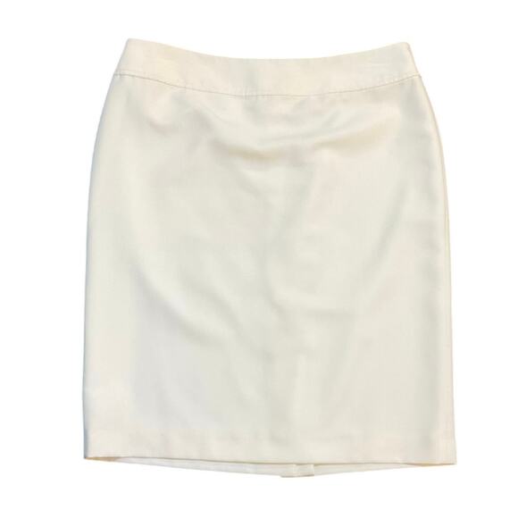 Kasper Separates White Pencil Skirt Classic Career Wear Basic Knee Length Sz 14 - Picture 1 of 6